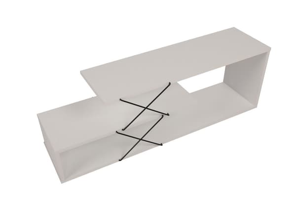 Chic Home Zinna TV-taso 120 cm, valkoinen/musta