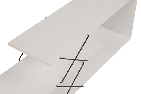 Chic Home Zinna TV-taso 120 cm, valkoinen/musta