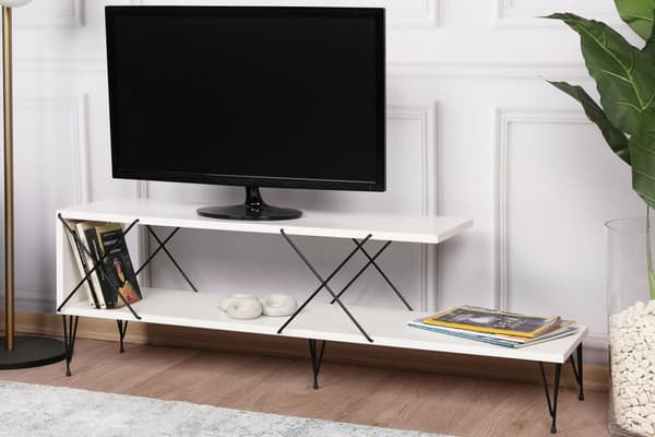 Chic Home Elmo TV-taso 120x30xK40 cm, valkoinen