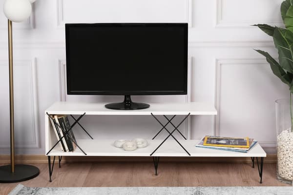 Chic Home Elmo TV-taso 120x30xK40 cm, valkoinen