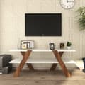 Pikkukuva 3 / 5: Chic Home Jooa TV-taso 120x33,1xK45 cm, valkoinen/vaaleanruskea
