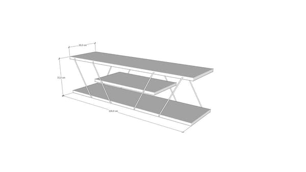 Chic Home Carita TV-taso 120 cm, keltainen/musta