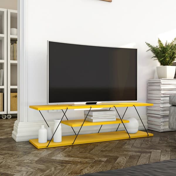 Chic Home Carita TV-taso 120 cm, keltainen/musta