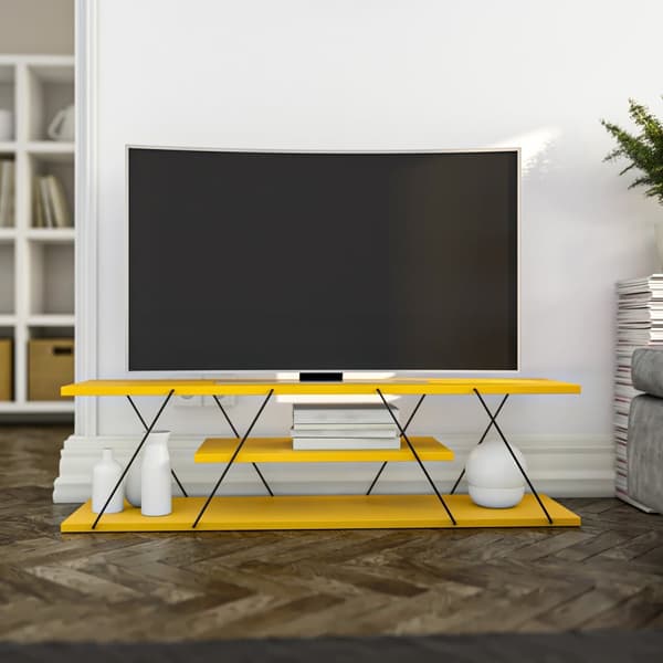 Chic Home Carita TV-taso 120 cm, keltainen/musta