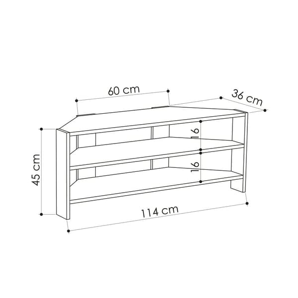 Chic Home Jaakko TV-taso 114x36xK45 cm, vaaleanruskea
