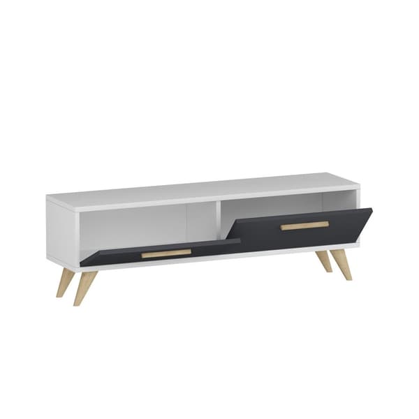 Chic Home Milena TV-taso 120 cm, valkoinen/antrasiitti