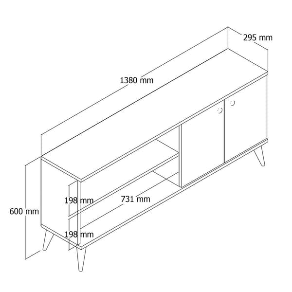 Chic Home Elmeri TV-taso 138x29,5xK60 cm, vaaleanruskea