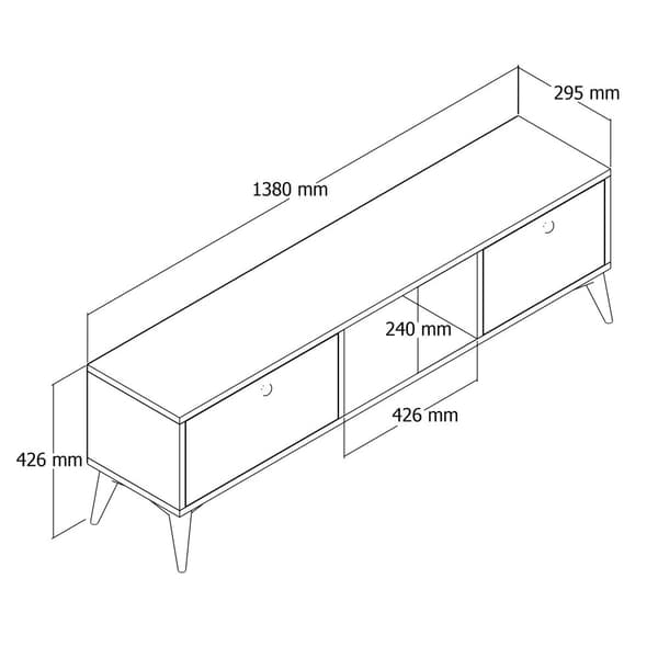 Chic Home Esa TV-taso 138x29,5x42,6 cm, vaaleanruskea