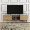 Pikkukuva 1 / 5: Chic Home Esa TV-taso 138x29,5x42,6 cm, vaaleanruskea