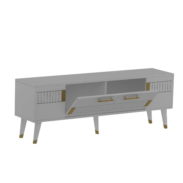 Chic Home Moona TV-taso 150 cm, valkoinen/kulta