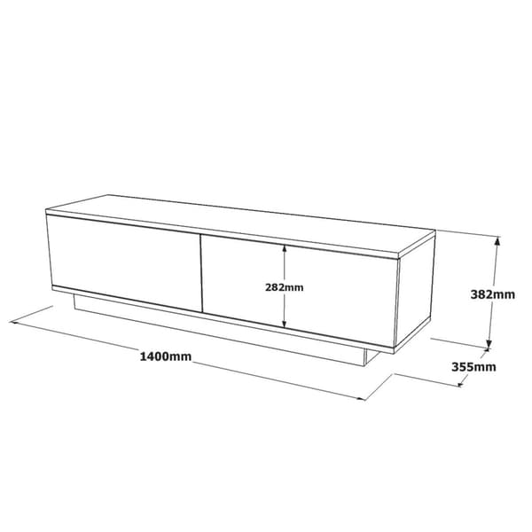Chic Home Fanny TV-taso 140 cm, valkoinen