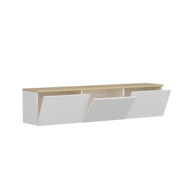 Chic Home Neeta TV-taso 160 cm, valkoinen/vaaleanruskea