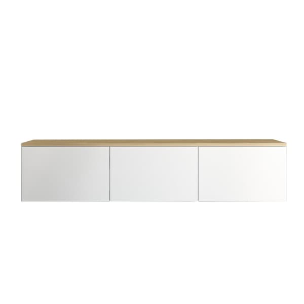 Chic Home Neeta TV-taso 160 cm, valkoinen/vaaleanruskea