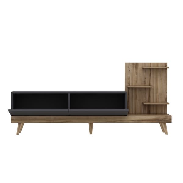 Chic Home Teemu TV-taso 180x37xK82 cm, harmaa/vaaleanruskea