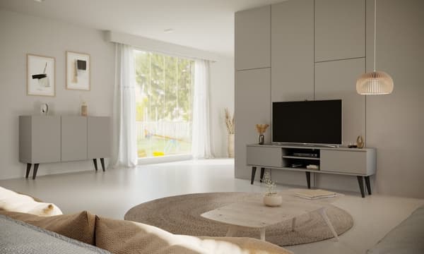 Kocot Toronto TV-taso 160cm, harmaa