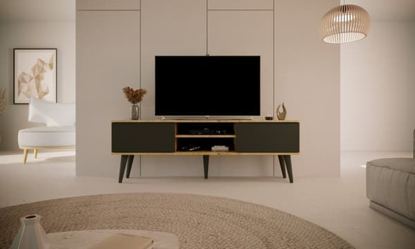Kocot Toronto TV-taso 160cm, musta/beige