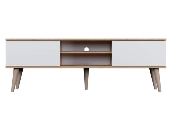Kocot Toronto TV-taso 160cm, valkoinen/beige