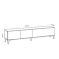 Pikkukuva 5 / 5: Chic Home Norma TV-taso 180 cm, beige/musta
