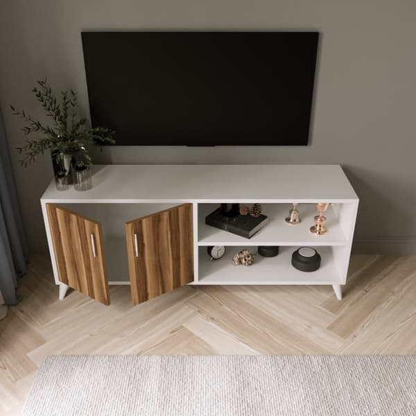 Chic Home Henri TV-taso 150x40xK70 cm, valkoinen/ruskea