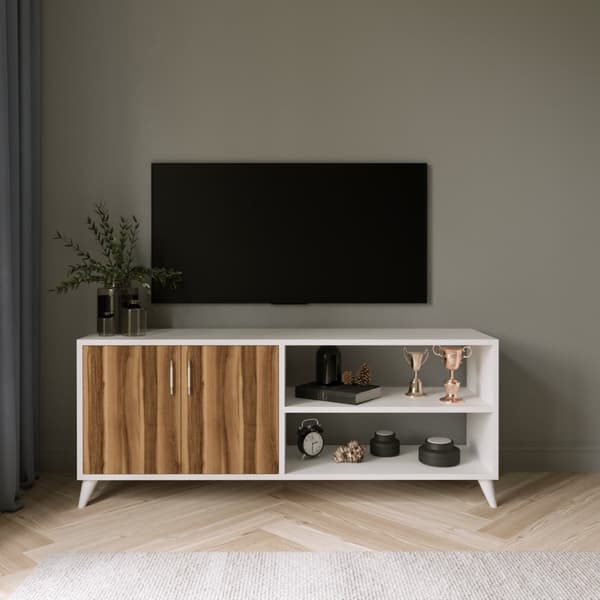 Chic Home Henri TV-taso 150x40xK70 cm, valkoinen/ruskea