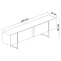 Pikkukuva 7 / 7: Chic Home Lyydia TV-taso 180 cm, valkoinen/kulta