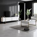 Pikkukuva 2 / 7: Chic Home Lyydia TV-taso 180 cm, valkoinen/kulta