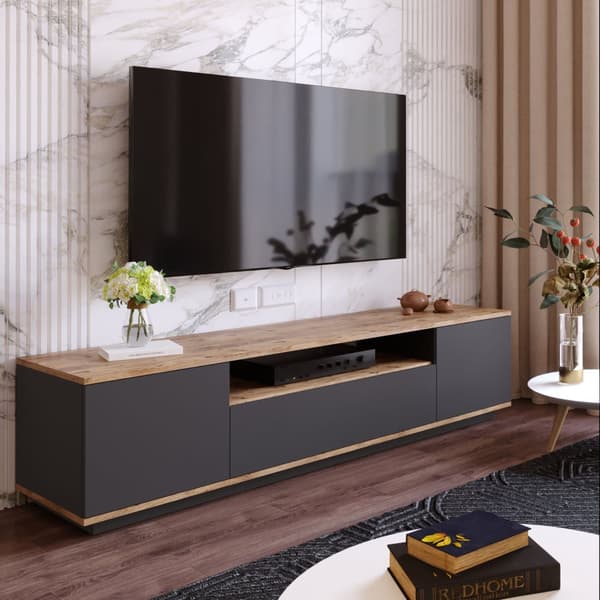 Chic Home Fransi TV-taso 180 cm, ruskea/antrasiitti