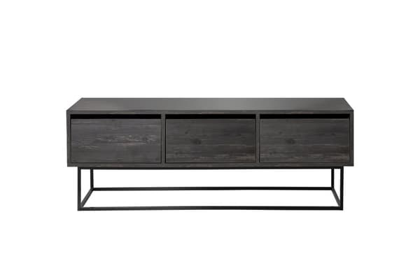 Chic Home Kai TV-taso 140 cm, tummanruskea/musta