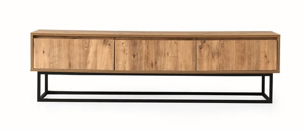 Chic Home Tiina TV-taso laatikoilla 180 cm, ruskea/musta