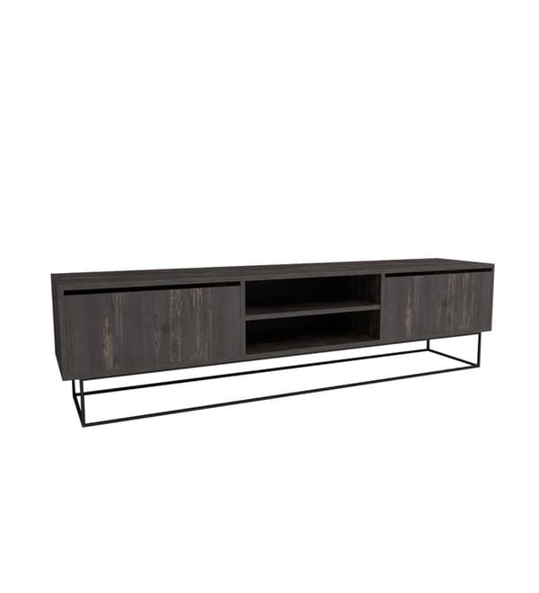 Chic Home Essi TV-taso 180 cm, tummanruskea/musta