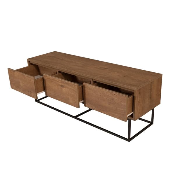 Chic Home Milla TV-taso 140 cm, tummanruskea/musta
