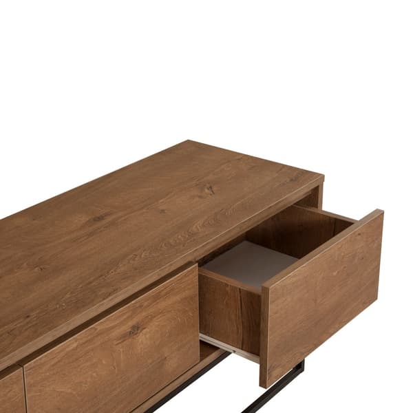 Chic Home Milla TV-taso 140 cm, tummanruskea/musta