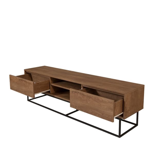 Chic Home Ronja TV-taso 180 cm, tummanruskea/musta