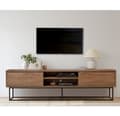 Pikkukuva 1 / 6: Chic Home Ronja TV-taso 180 cm, tummanruskea/musta