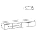 Pikkukuva 5 / 5: Chic Home Harri TV-taso 180 cm + seinähylly, vaaleanruskea