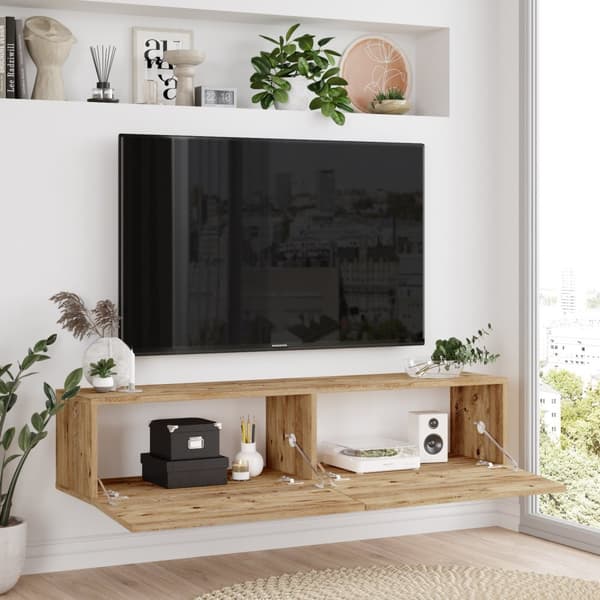 Chic Home Veli TV-taso 140x31,6xK29,1 cm, vaaleanruskea