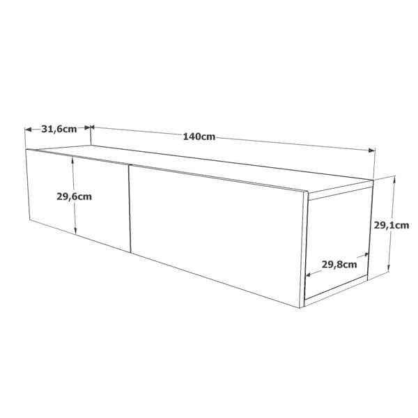 Chic Home Veli TV-taso 140x31,6xK29,1 cm, vaaleanruskea