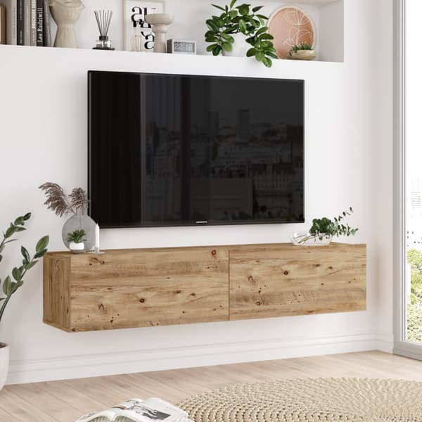 Chic Home Veli TV-taso 140x31,6xK29,1 cm, vaaleanruskea