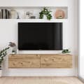 Pikkukuva 1 / 6: Chic Home Veli TV-taso 140x31,6xK29,1 cm, vaaleanruskea