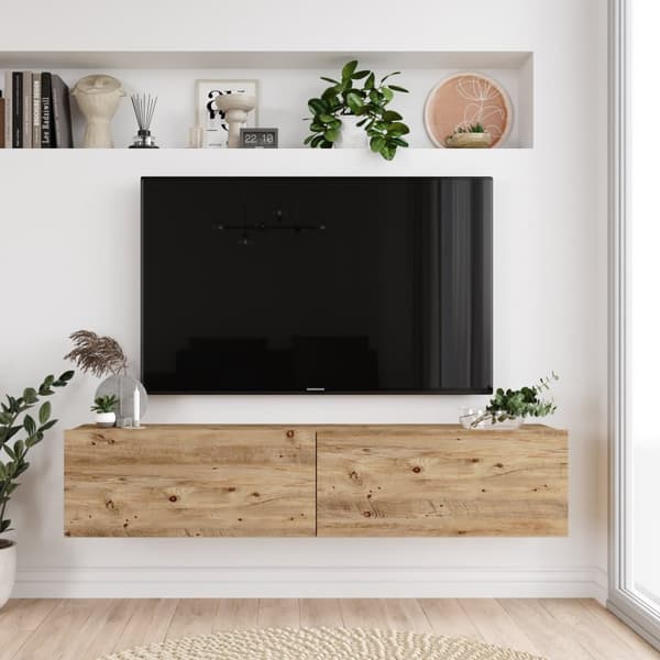 Chic Home Veli TV-taso 140x31,6xK29,1 cm, vaaleanruskea