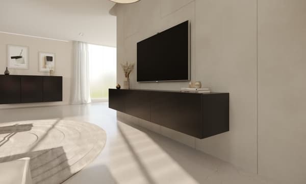 Kocot Dallas TV-taso L180 cm, musta