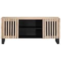 Miniatyrbilde 2 av 11: vidaXL TV-benk hvit 105x34x46 cm grovt heltre mangotre