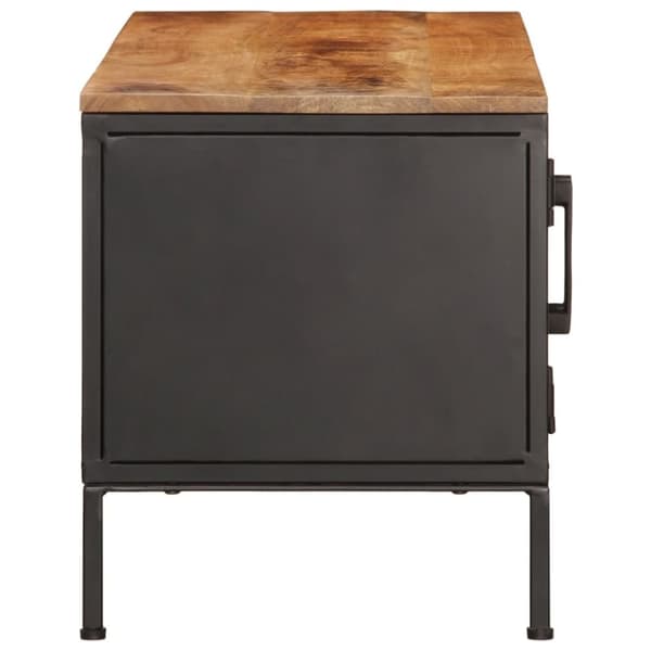 vidaXL TV-benk 110x35x40 cm grovt heltre mangotre