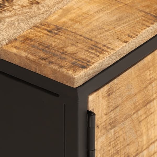 vidaXL TV-benk 110x35x40 cm grovt heltre mangotre