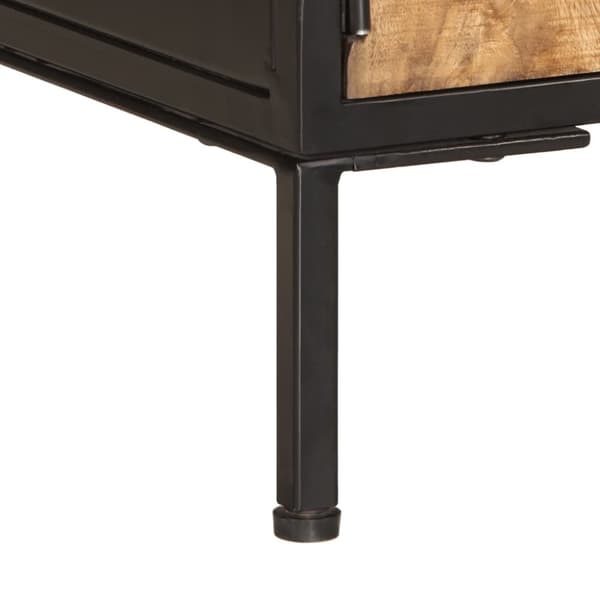 vidaXL TV-benk 110x35x40 cm grovt heltre mangotre