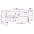 Miniatyrbilde 11 av 11: vidaXL TV-benk 100x34x46 cm heltre akasie