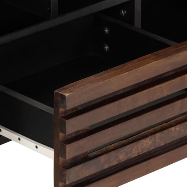 vidaXL Tv-bänk brun 100x34x46 cm massivt mangoträ