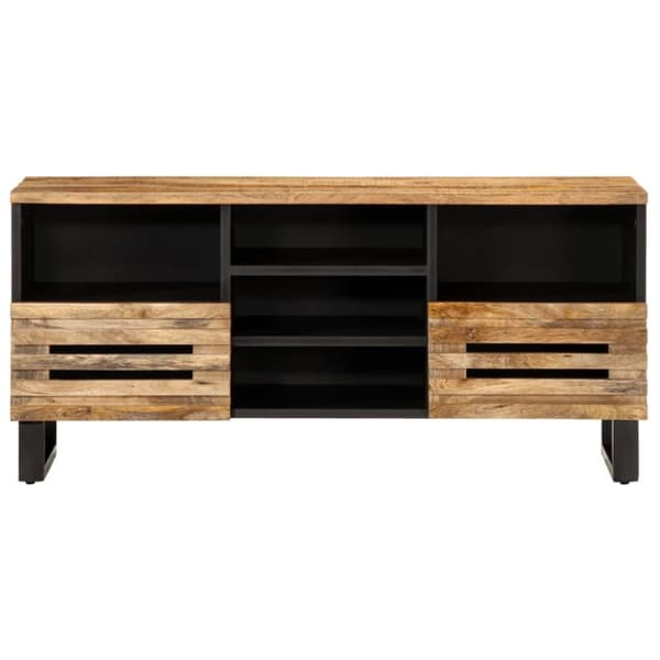 vidaXL tv-bord 100x34x46 cm massivt ru mangotræ