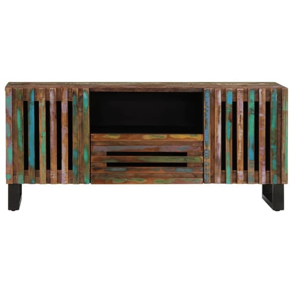 vidaXL tv-bord 100x34x46 cm massivt akacietræ