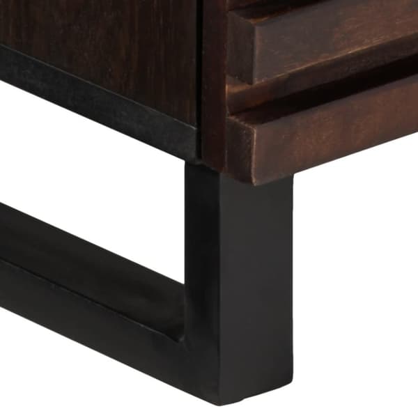 vidaXL tv-bord 100x34x46 cm massivt mangotræ brun